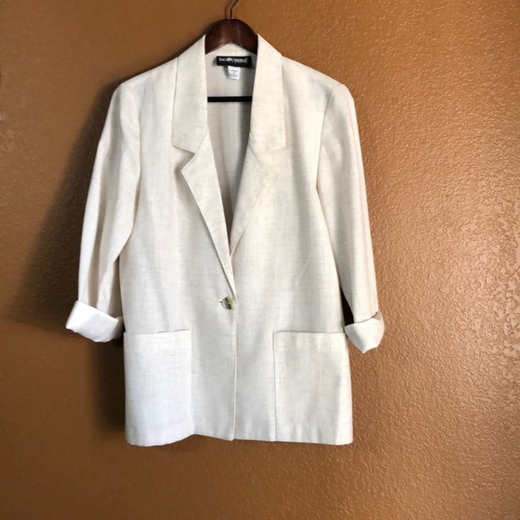 Sag Harbor Jackets & Blazers - Sag Harbor Petite Cream Light Professional Blazer